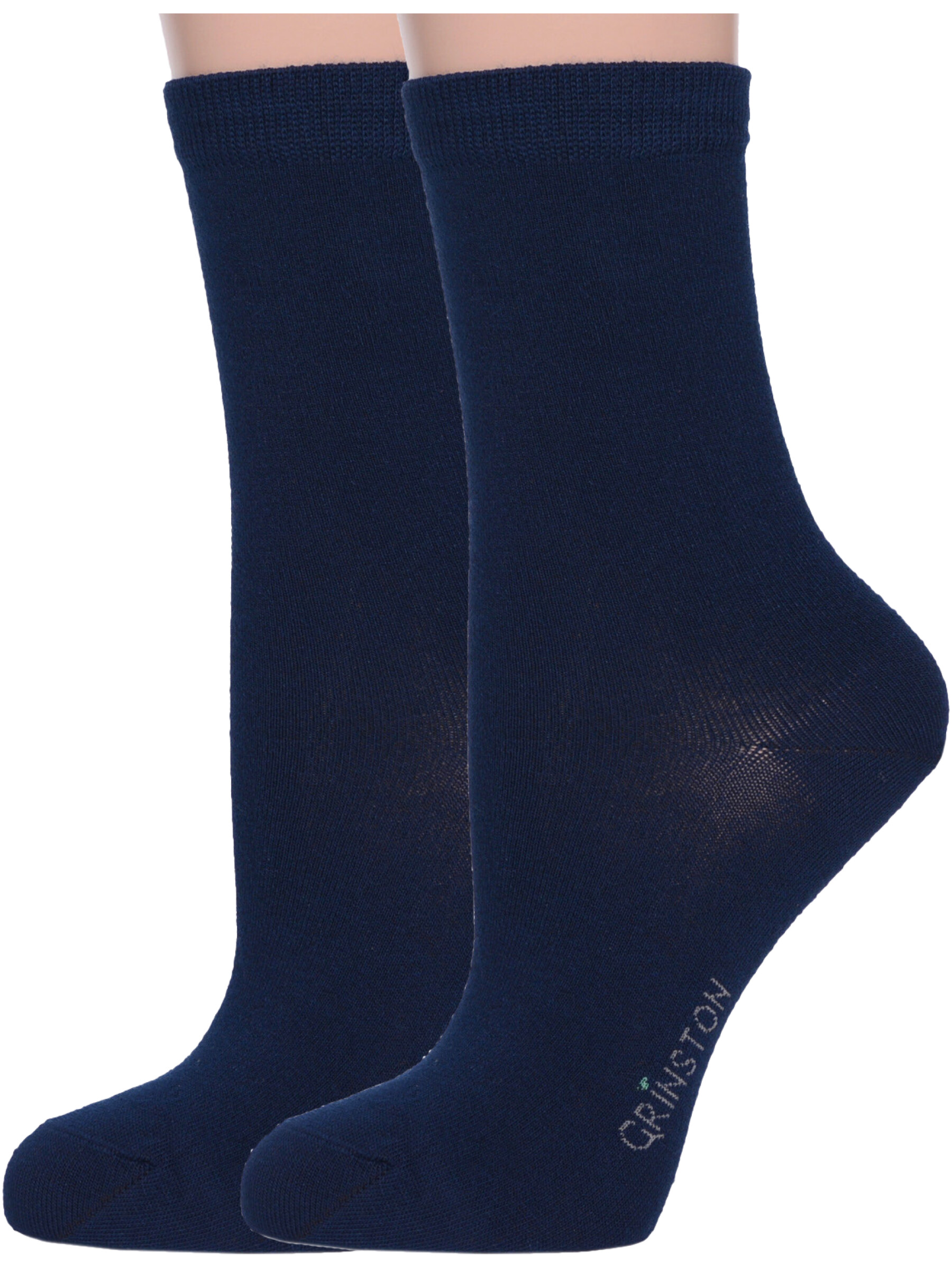 Комплект носков женских Grinston socks 2-17D2 синих 23, 2 пары