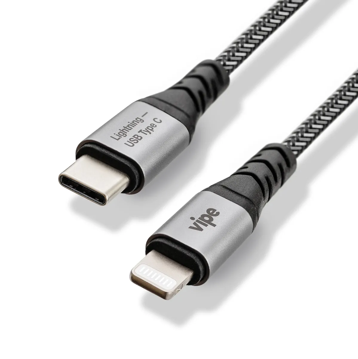 фото Кабель vipe usb-c to lightning, mfi, серый