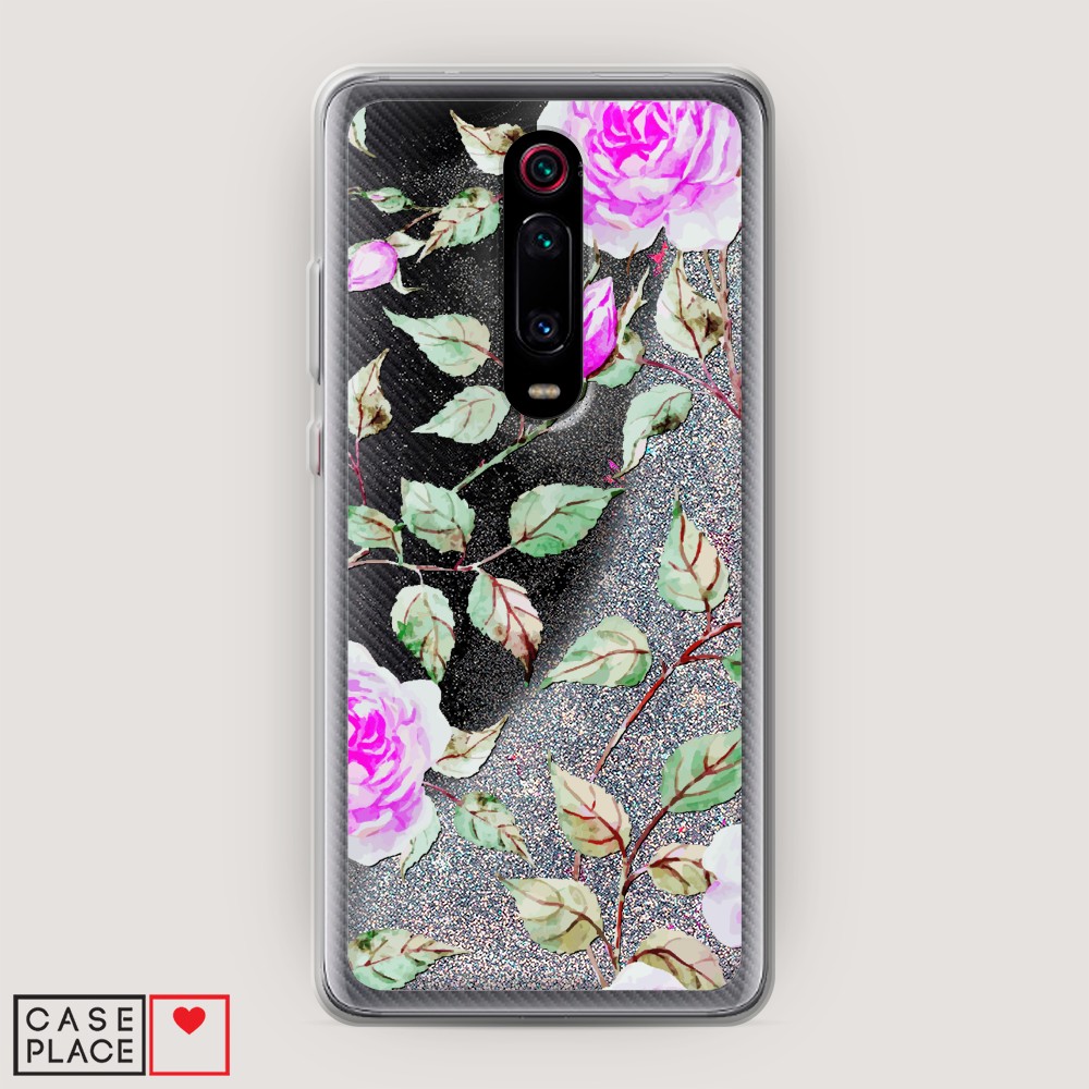 

Жидкий чехол с блестками "Цветочная фантазия 7" на Xiaomi Mi 9T, 35791-1