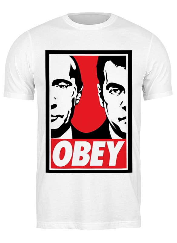 

Футболка мужская Printio Obey белая L, Белый, Obey