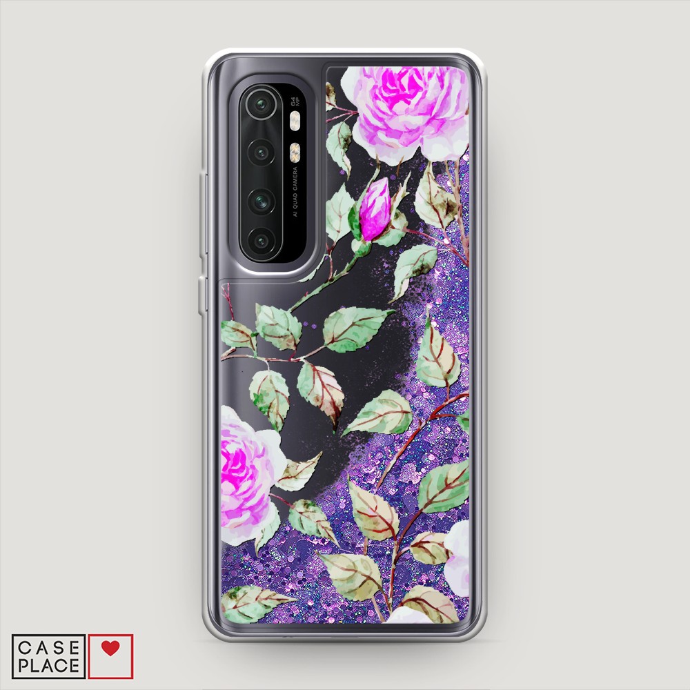 

Жидкий чехол с блестками "Цветочная фантазия 7" на Xiaomi Mi Note 10 lite, 38492-1