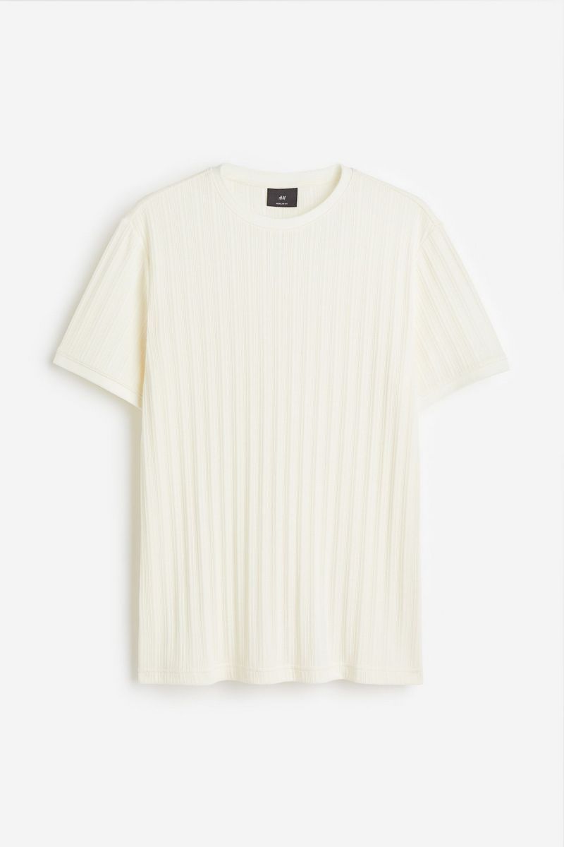 

Футболка мужская H&M 1219663 белая XS, Белый, 1219663