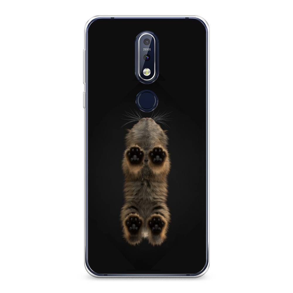 

Чехол Awog на Nokia 7.1 / Нокиа 7.1 "Кошачьи лапки", Черный, 122050-1