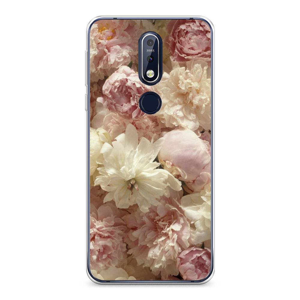 

Чехол Awog на Nokia 7.1 / Нокиа 7.1 "Пионы светлые", Бежевый;коричневый, 122050-8