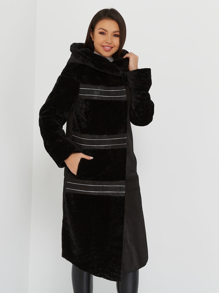 

Дубленка женская Este'e exclusive Fur&Leather Y-01 черная 2XL, Y-01