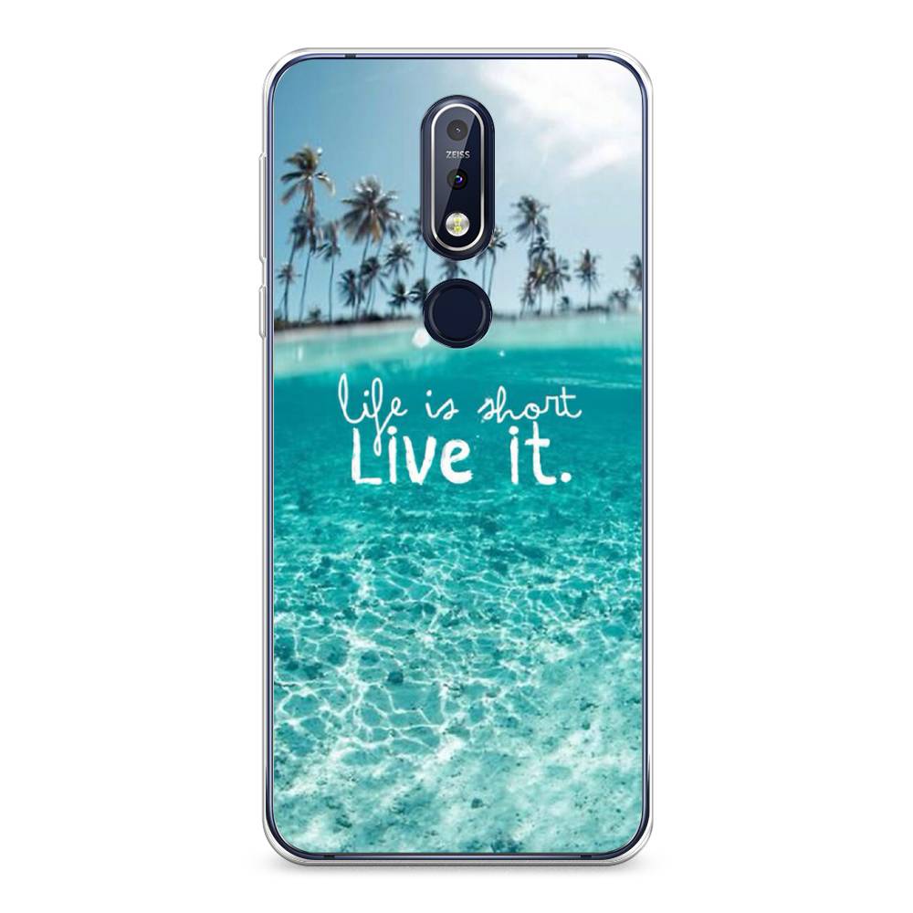 

Чехол Awog на Nokia 7.1 / Нокиа 7.1 "Live it", Розовый, 122050-7