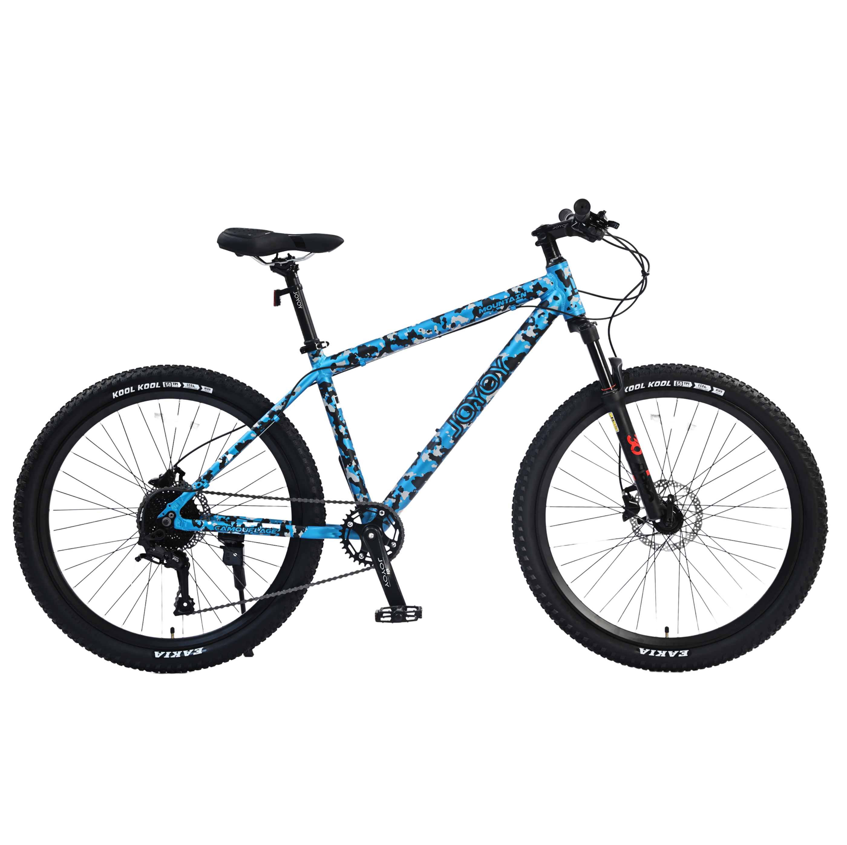 Велосипед горный Joyoy 26, 2024 год, 150-175 см, рама 17, диаметр колес 26, камуфляж синий