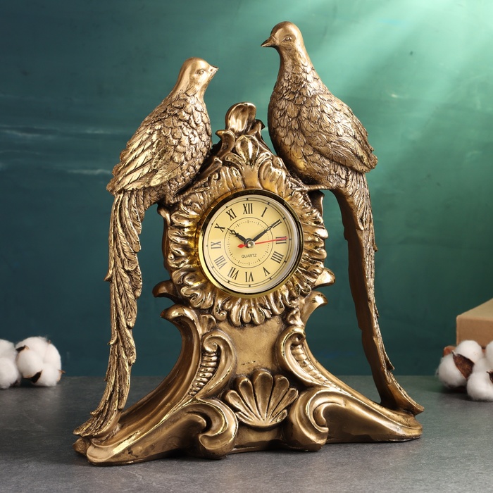 Часы Хорошие сувениры 'Птицы' 35см бронза