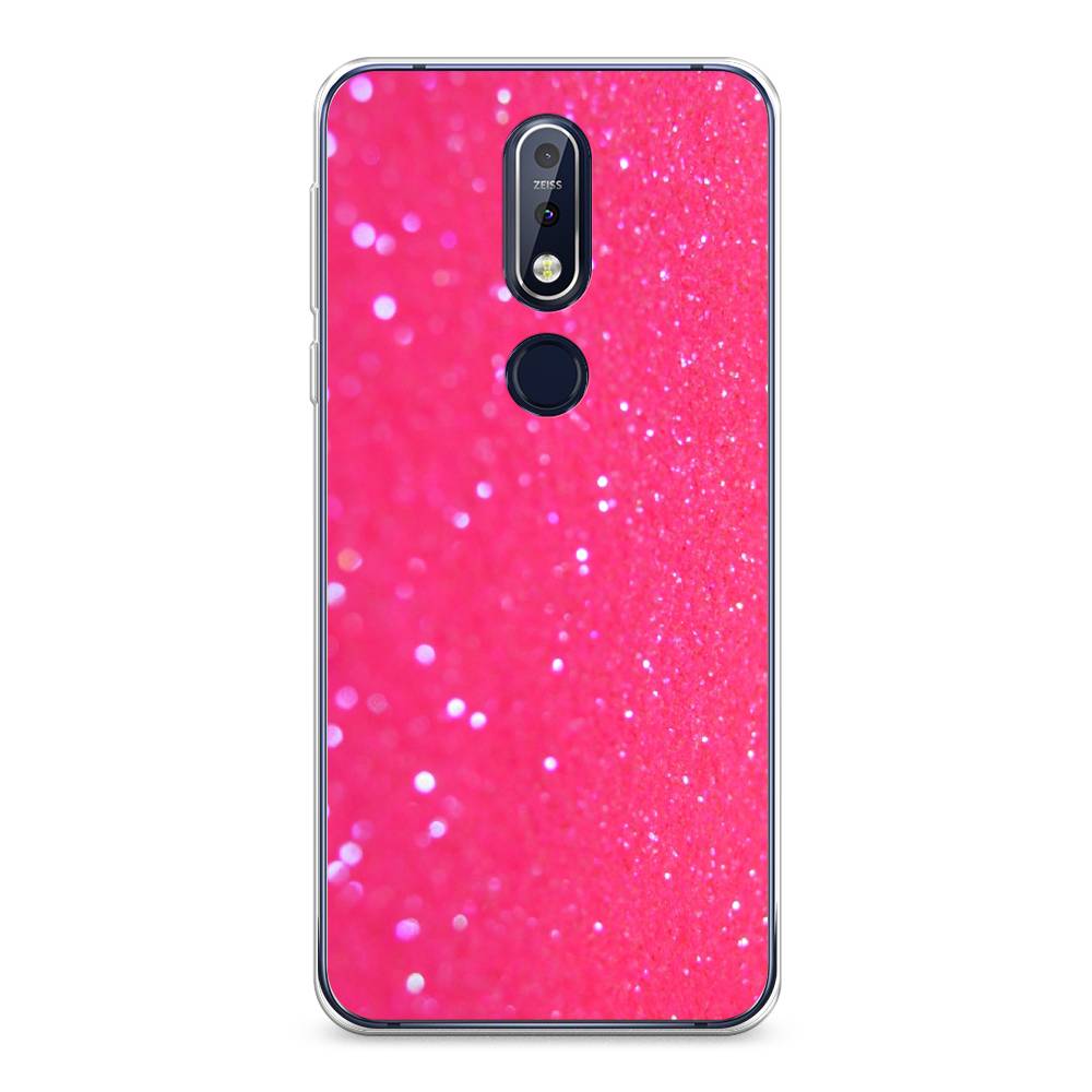 

Чехол Awog "Малиновые блестки рисунок" для Nokia 7.1