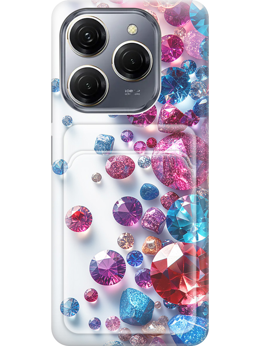 

Силиконовый чехол на Tecno Spark 20 Pro с принтом с карманом для карты прозрачный 813643, Прозрачный;белый;розовый;синий, 779829031