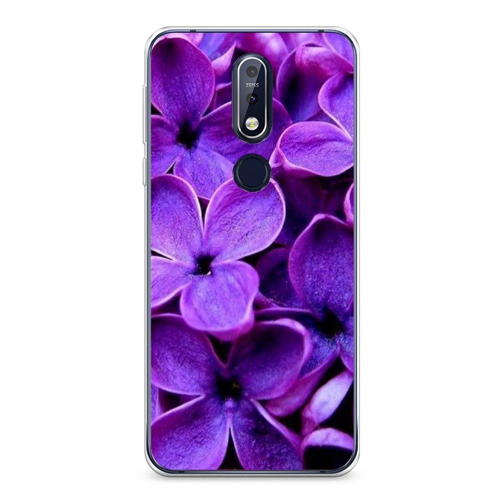

Чехол Awog на Nokia 7.1 / Нокиа 7.1 "Сирень крупная", 122050-8
