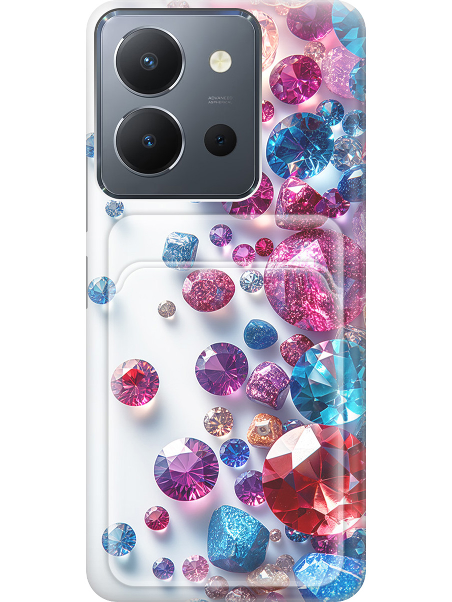 

Силиконовый чехол на Vivo Y36 с принтом с карманом для карты прозрачный 813661, Прозрачный;белый;розовый;синий, 772628431