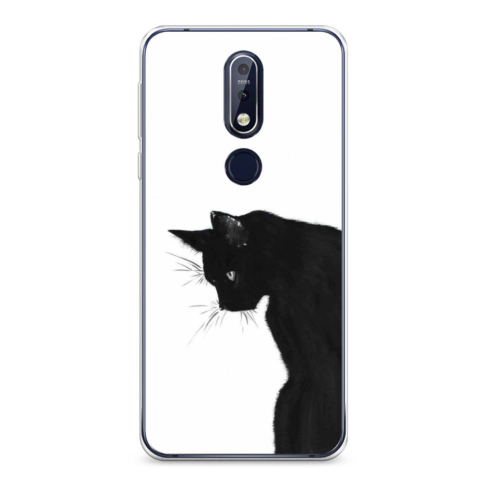 

Чехол Awog на Nokia 7.1 / Нокиа 7.1 "Black cat", Черный;белый, 122050-1