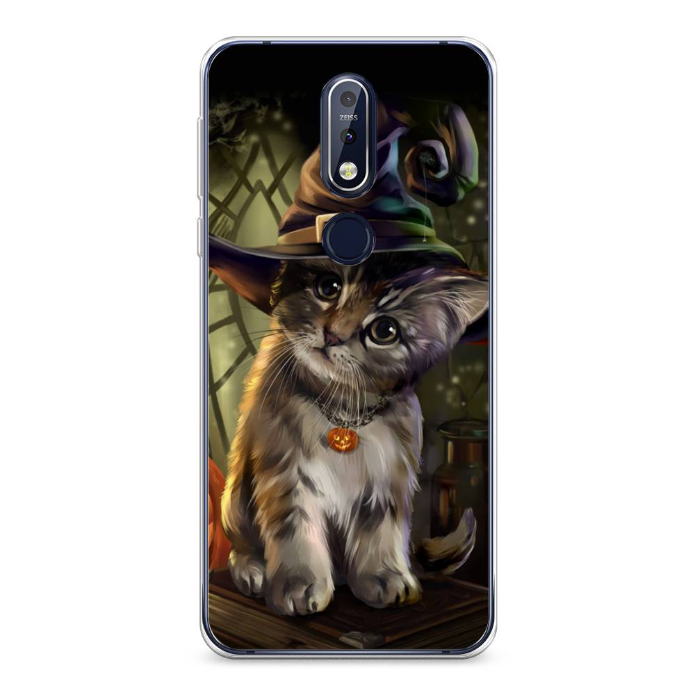 

Чехол Awog на Nokia 7.1 / Нокиа 7.1 "Кот на Хэллоуин", Зеленый;серый, 122050-2