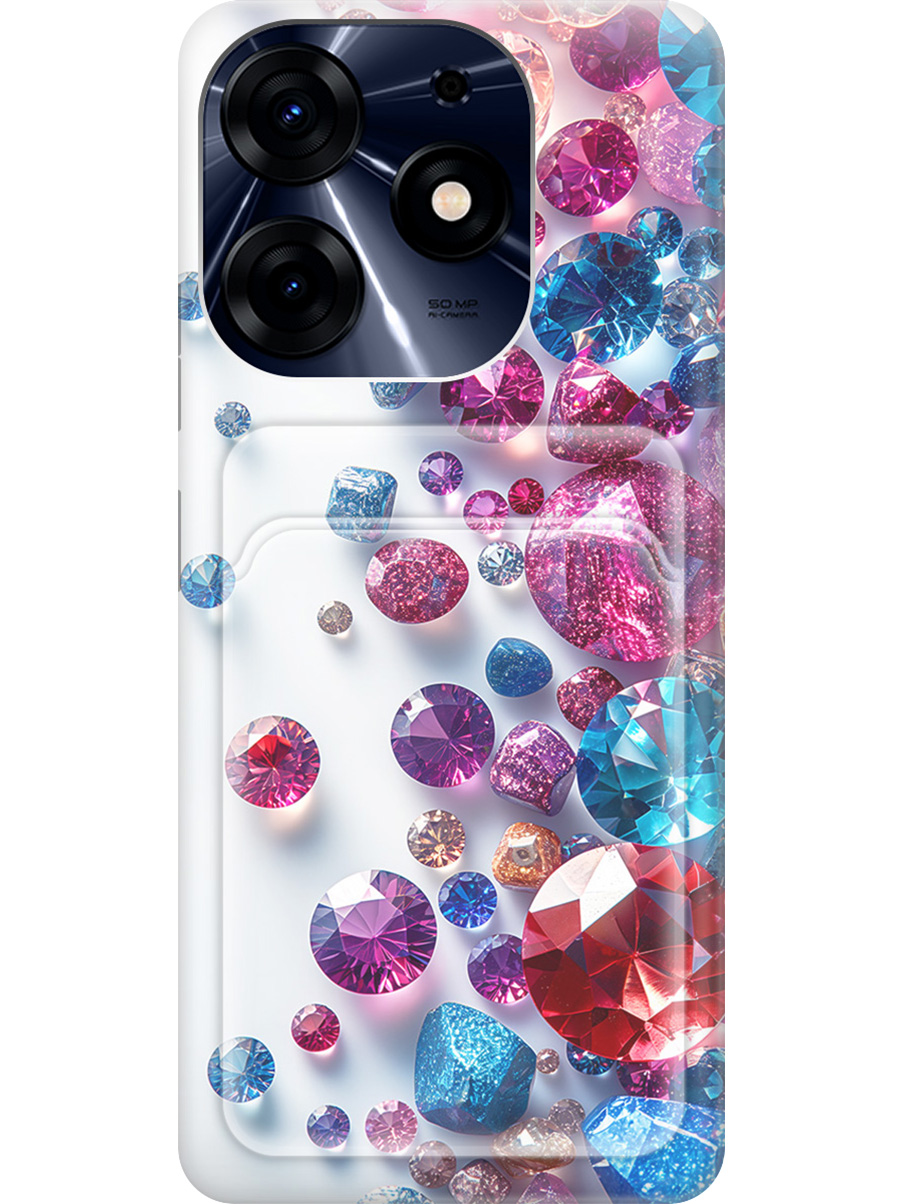 

Силиконовый чехол на Tecno Spark 10 Pro с принтом с карманом для карты прозрачный 813671, Прозрачный;белый;розовый;синий, 768742631