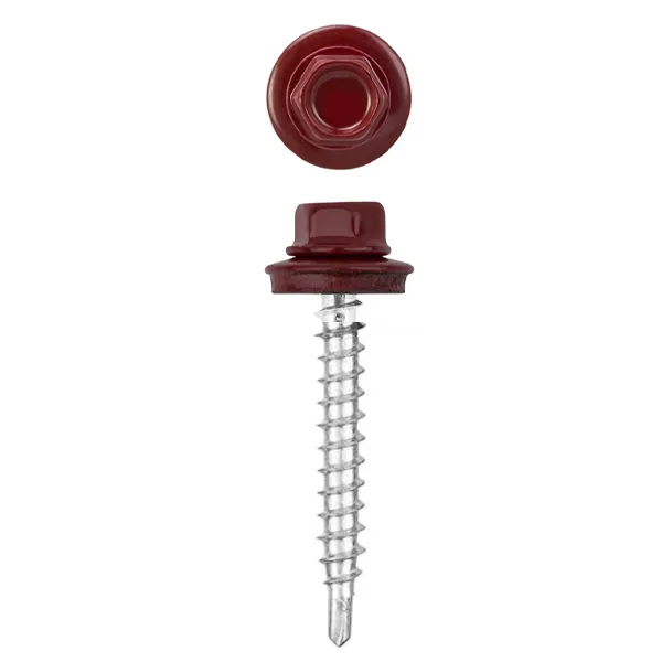 

Саморез кровельный FIXXTOOLS крашенный RAL3005 красное вино 5.5х25мм 200шт
