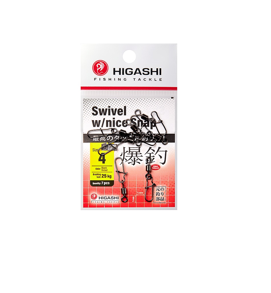 Карабин с вертлюгом HIGASHI Swivel wNice Snap 4 602₽