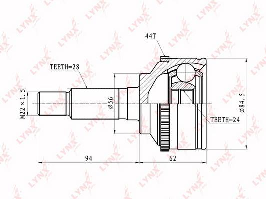 

Шрус LYNXAUTO co5112a