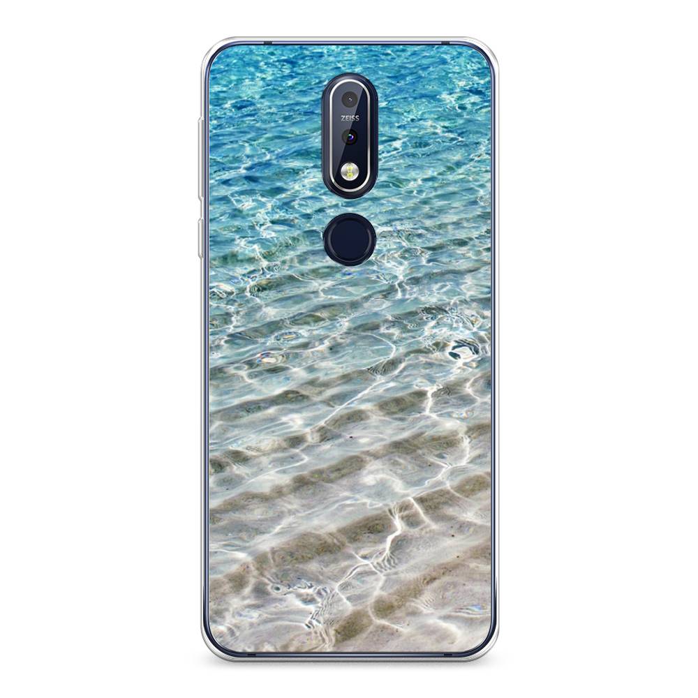 

Чехол Awog на Nokia 7.1 / Нокиа 7.1 "Волны 10", Голубой, 122050-4