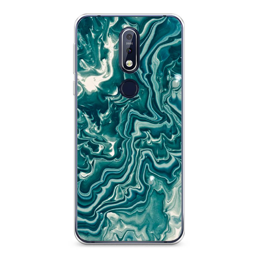 

Чехол Awog на Nokia 7.1 / Нокиа 7.1 "Минералы 4", Голубой, 122050-3