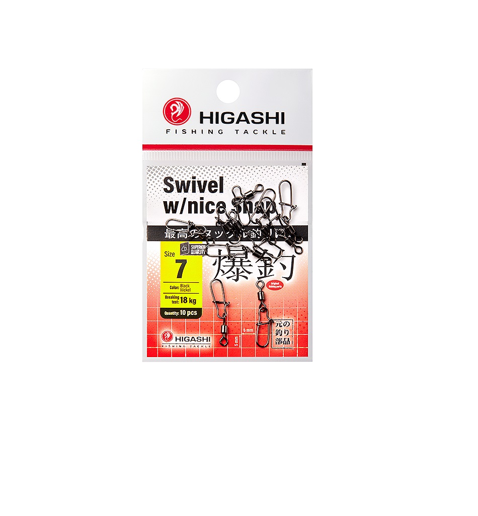 Карабин с вертлюгом HIGASHI Swivel wNice Snap 7 602₽