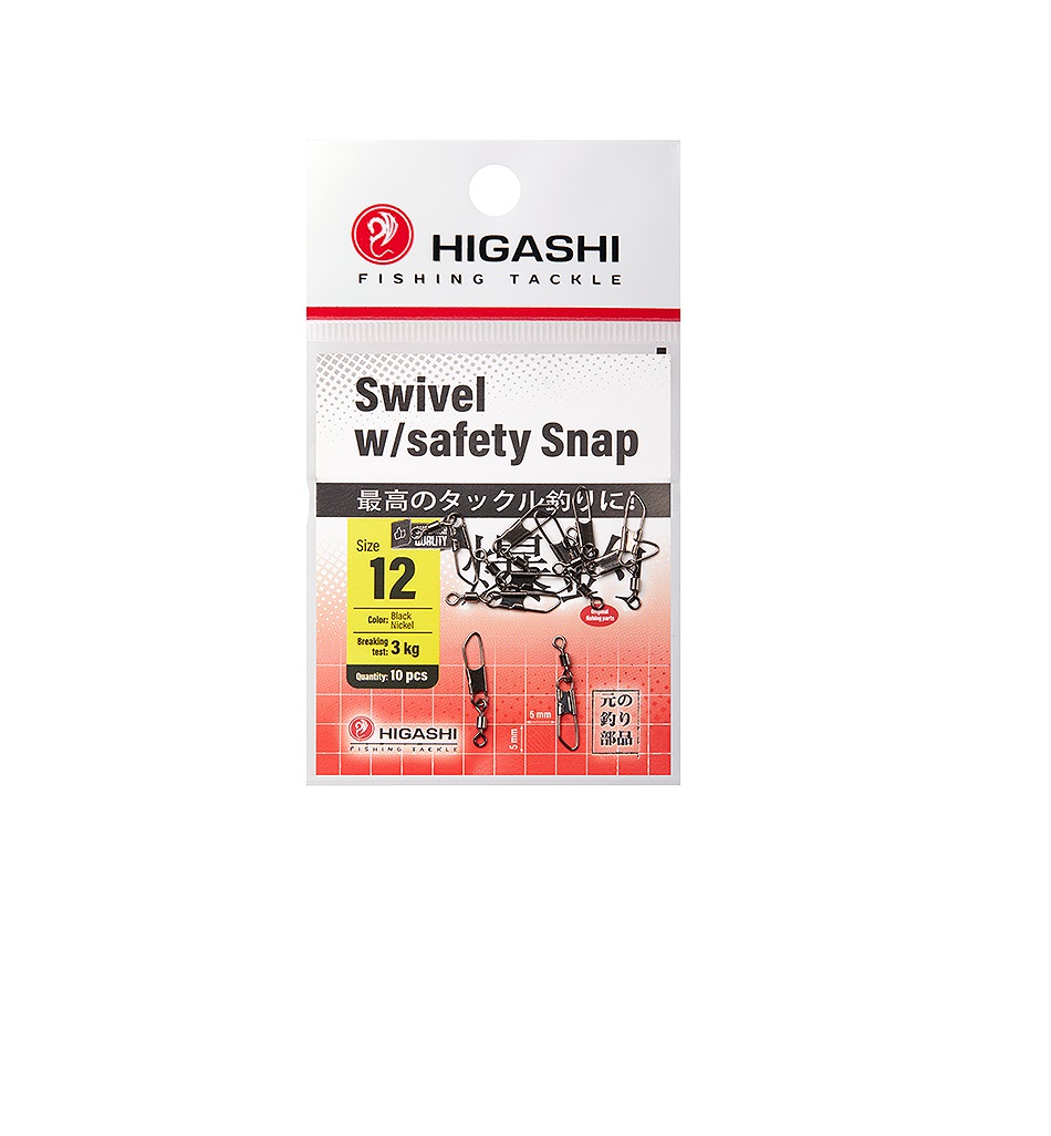 Карабин с вертлюгом HIGASHI Swivel wSafety Snap 12 602₽