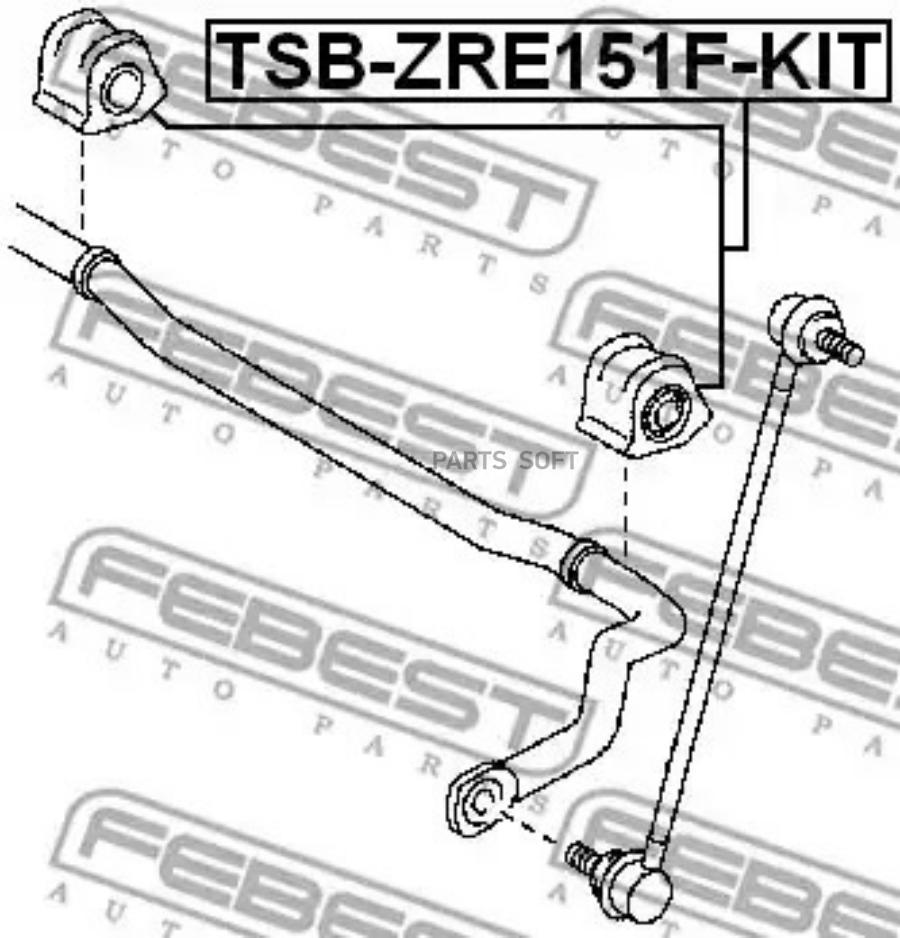 

FEBEST Втулка пер.стабил.TOYOTA AURISHYBRID UKP ADE15NDE150NRE150ZRE15ZZE150ZWE150 2007-20