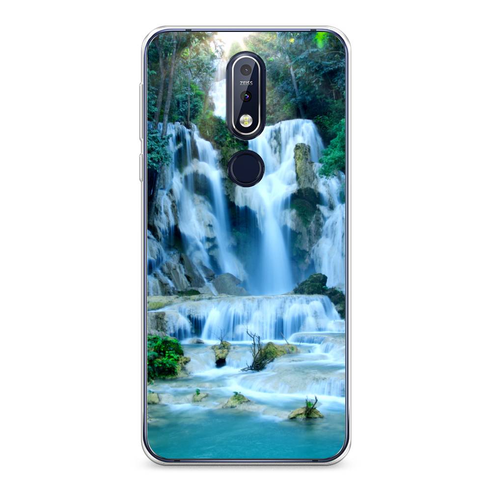 

Чехол Awog на Nokia 7.1 / Нокиа 7.1 "Водопад 8", Голубой;зеленый, 122050-4