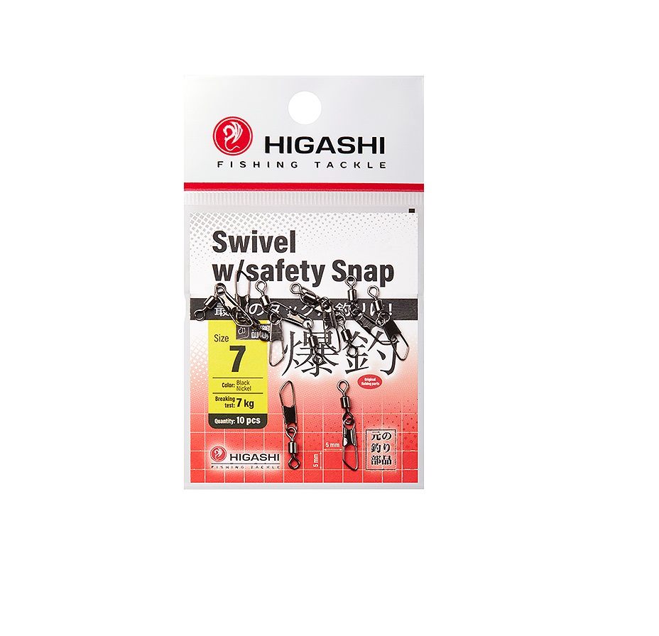 Карабин с вертлюгом HIGASHI Swivel wSafety Snap 7 602₽