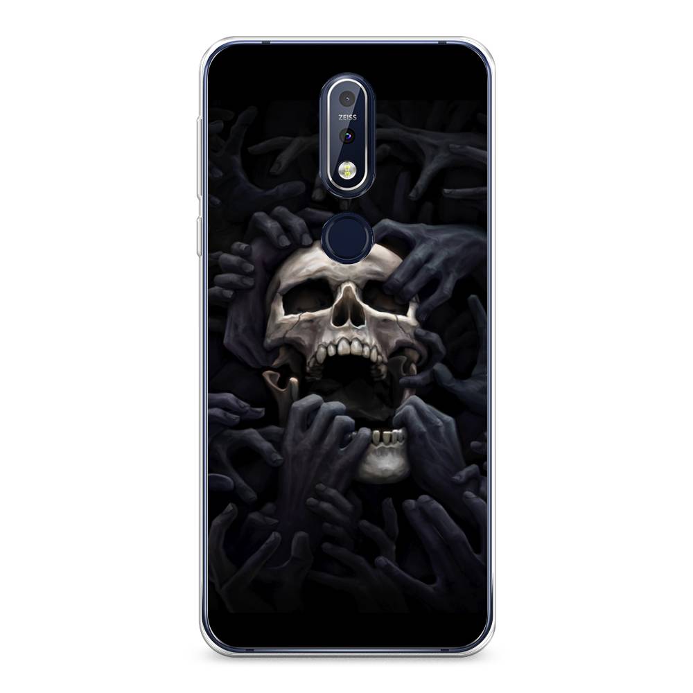 

Чехол Awog на Nokia 7.1 / Нокиа 7.1 "Череп 29", Черный;серый, 122050-9