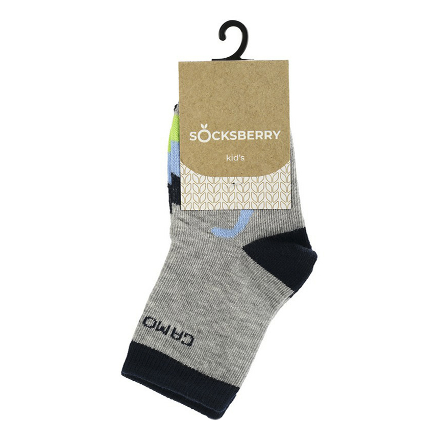 

Носки детские Socksberry, Динозавры на сером, р. 14, Серый