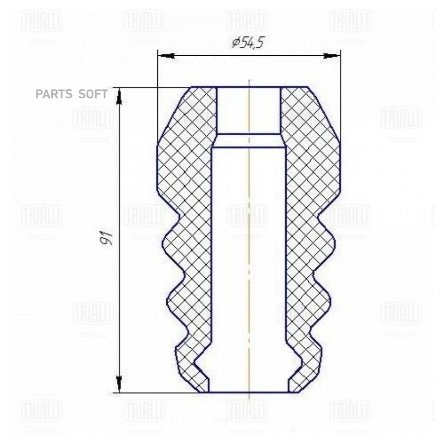 

TRIALLI Буфер (отбойник) для ам Kia Spectra (00-) перед. стойки (BC 0831)
