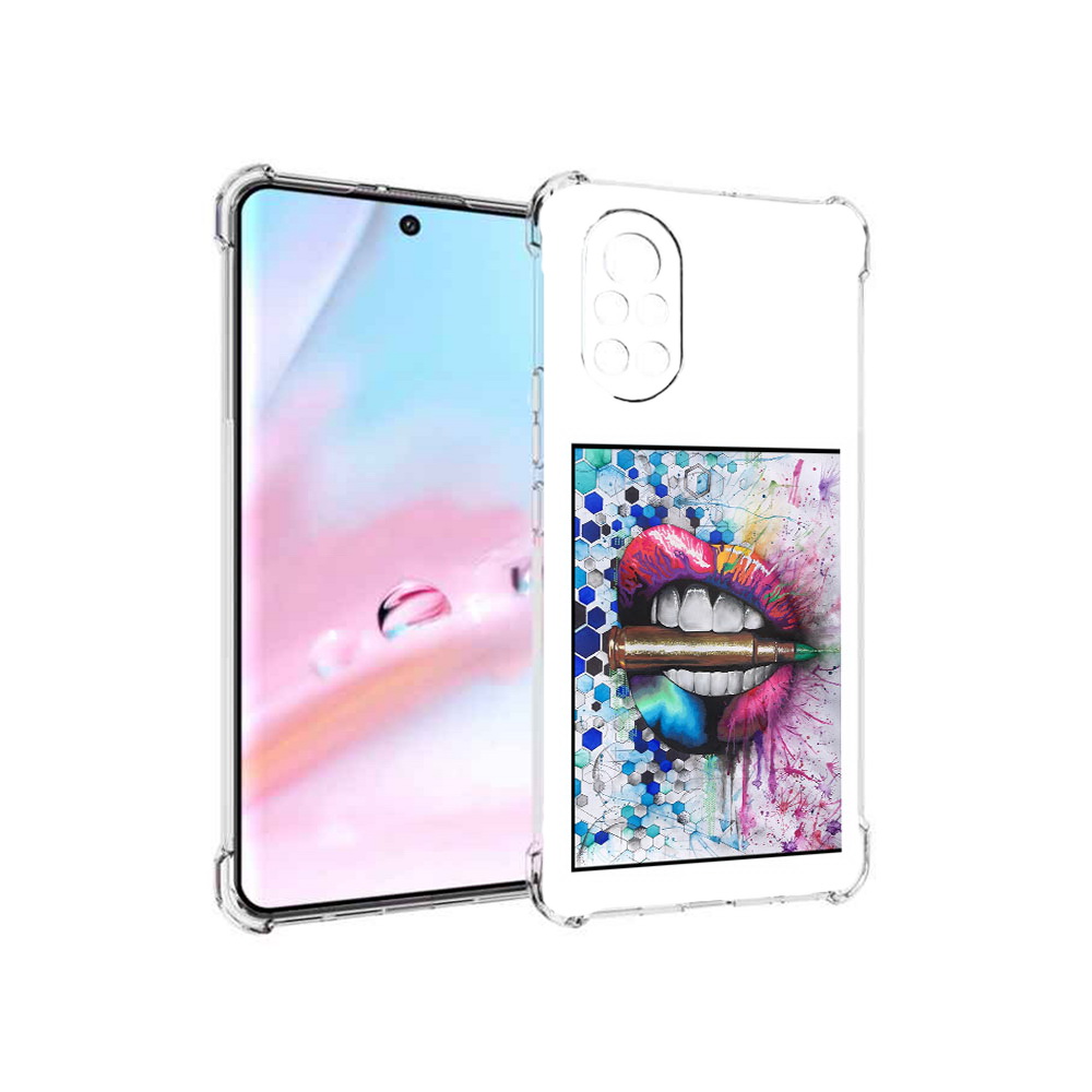 

Чехол MyPads разноцветные губы с пулей для Huawei Nova 8 (ANG-LX1), Прозрачный, Tocco