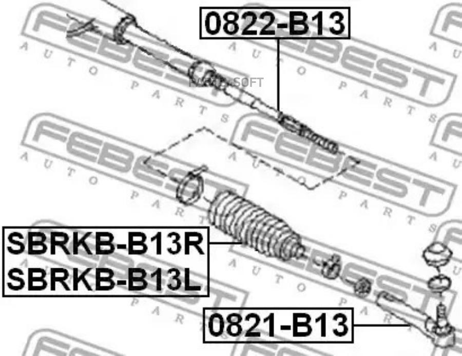 

FEBEST Наконечник рулевой L,R FEBEST 0821-B13 FEBEST 0821-B13