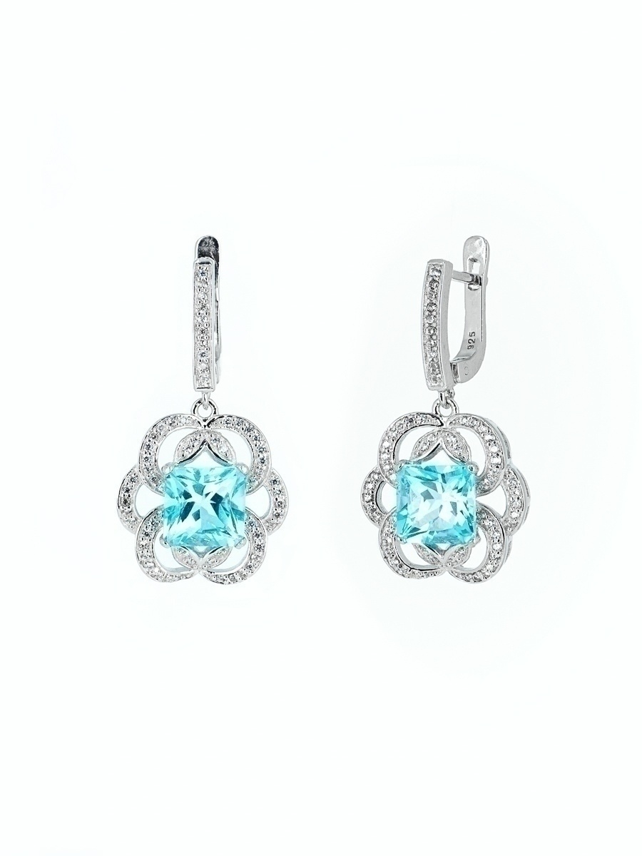 

Серьги из серебра L-Silver СИ1/СИ-SJT3095Ем3, топаз, СИ1/СИ-SJT3095Ем3