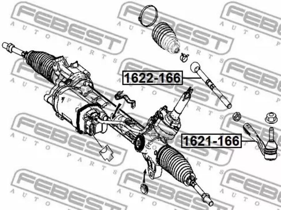 

FEBEST Наконечник рулевой тяги FEBEST 1621166