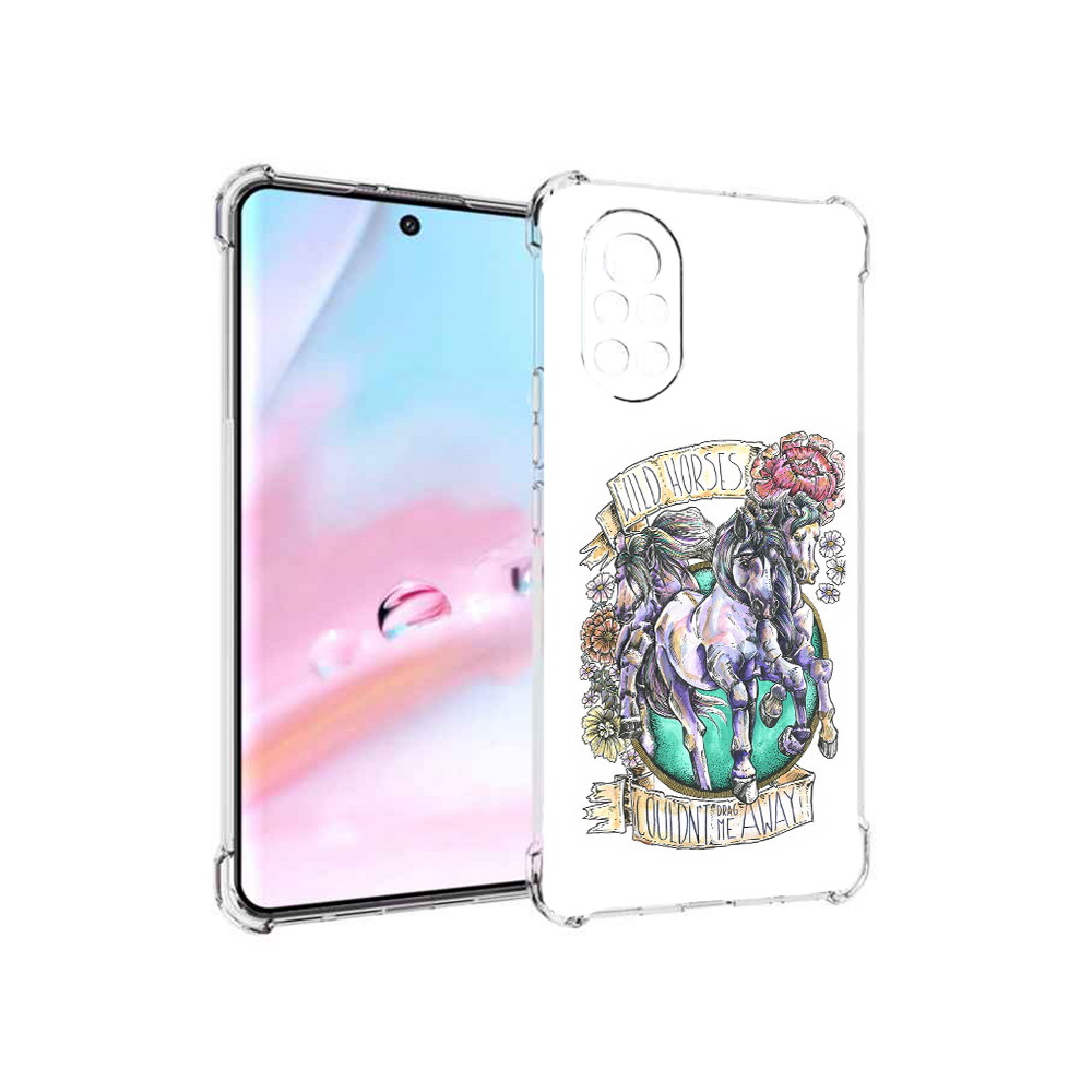 

Чехол MyPads рисунок коней в цветах для Huawei Nova 8 (ANG-LX1), Прозрачный, Tocco