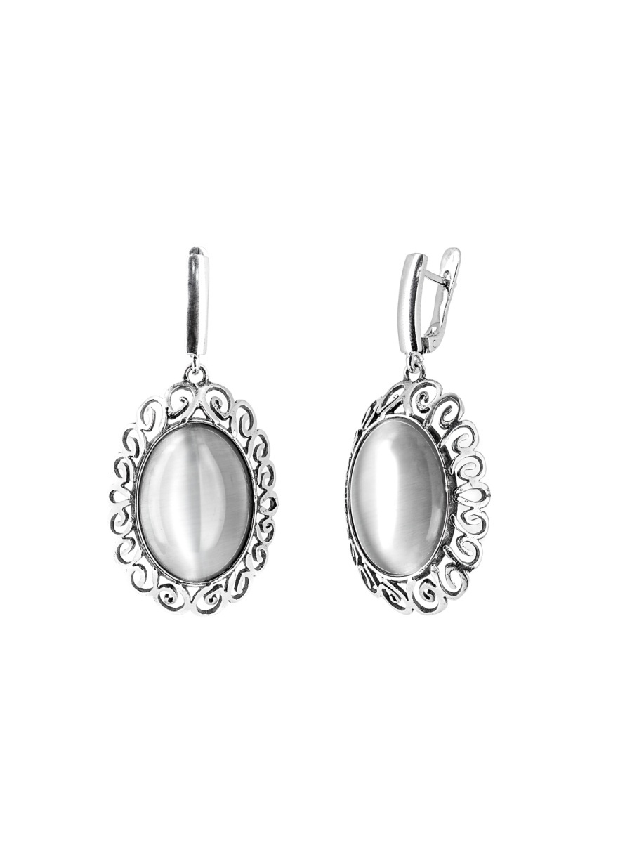 Серьги из серебра L-Silver СИ-90-6СИ-90-6 улексит 12578₽