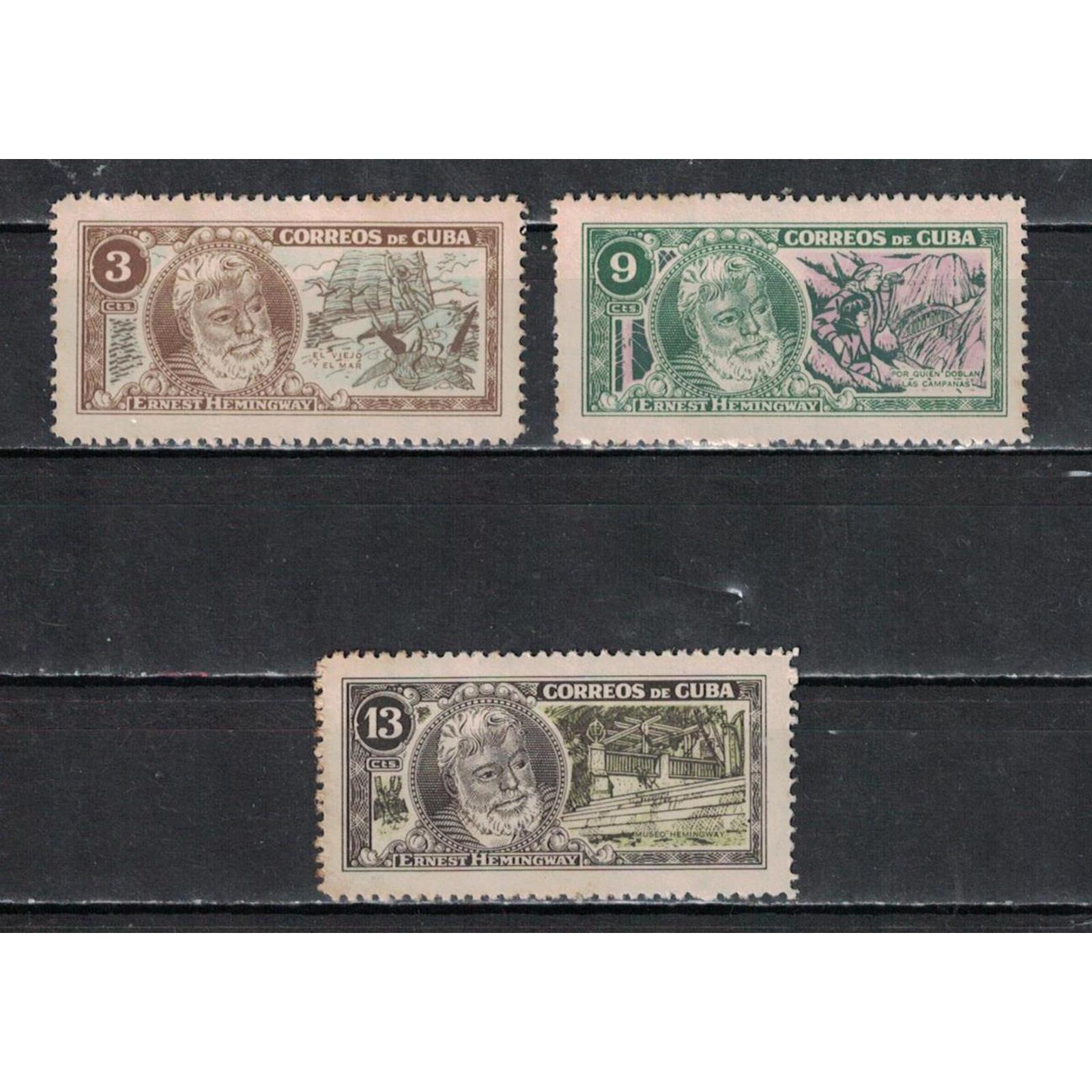 Почтовые марки Куба Празднование Эрнеста Хемингуэя Лауреаты Нобелевской премии, Эрнест