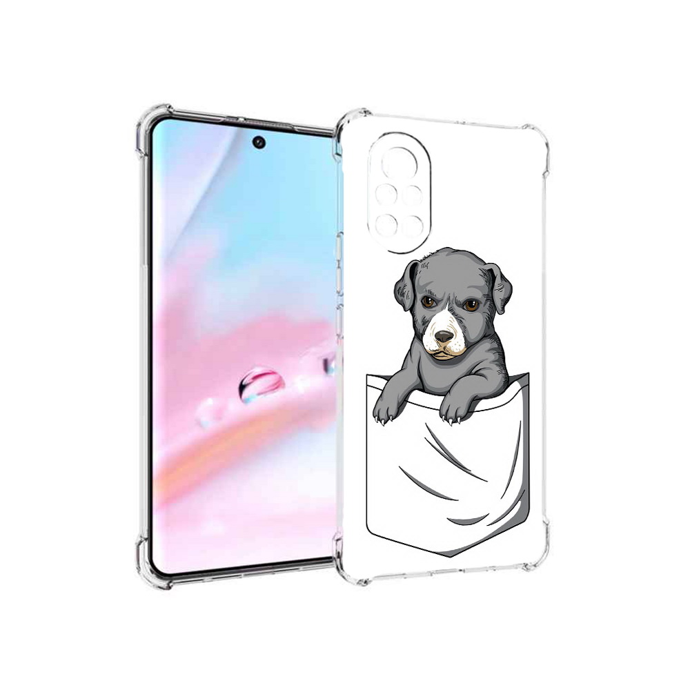 Чехол MyPads собачка в кармане для Huawei Nova 8 (ANG-LX1)