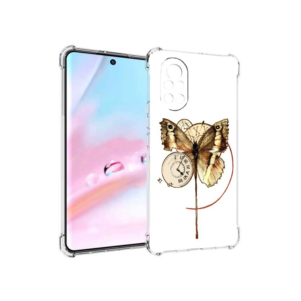 Чехол MyPads старинные часы с бабочкой для Huawei Nova 8 (ANG-LX1)
