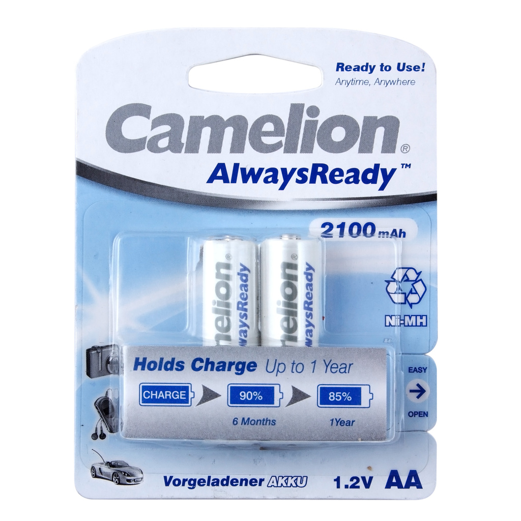 

Батарейка AA HR6 1.2V аккумулятор Ni-MH 2100mAh блистер (2шт.) CAMELION C-210AAKCбл