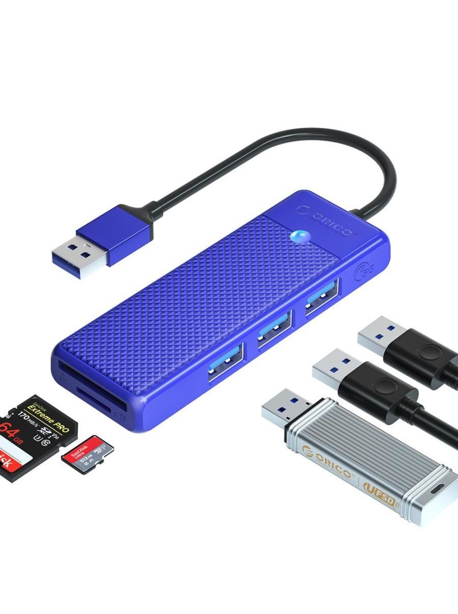 USB-концентратор ORICO синий (ORICO-PAPW3AT-U3-015-BL-EP)