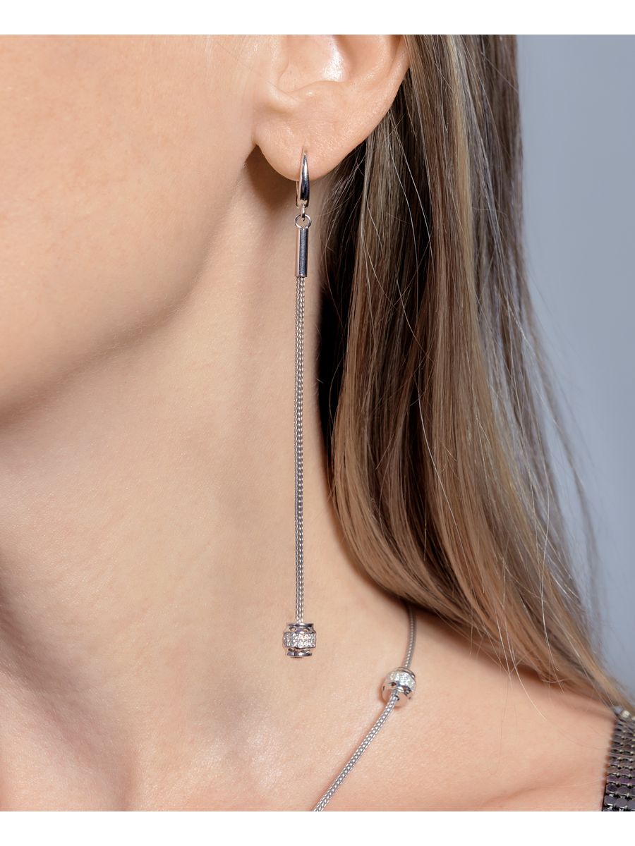 

Серьги из серебра L-Silver 1/23-СИ-18-4, фианит, 1/23-СИ-18-4