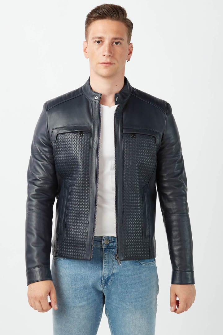 

Кожаная куртка мужская Deriza DE-8832L синяя 3XL (товары доставляются из-за рубежа), Синий, DE-8832L
