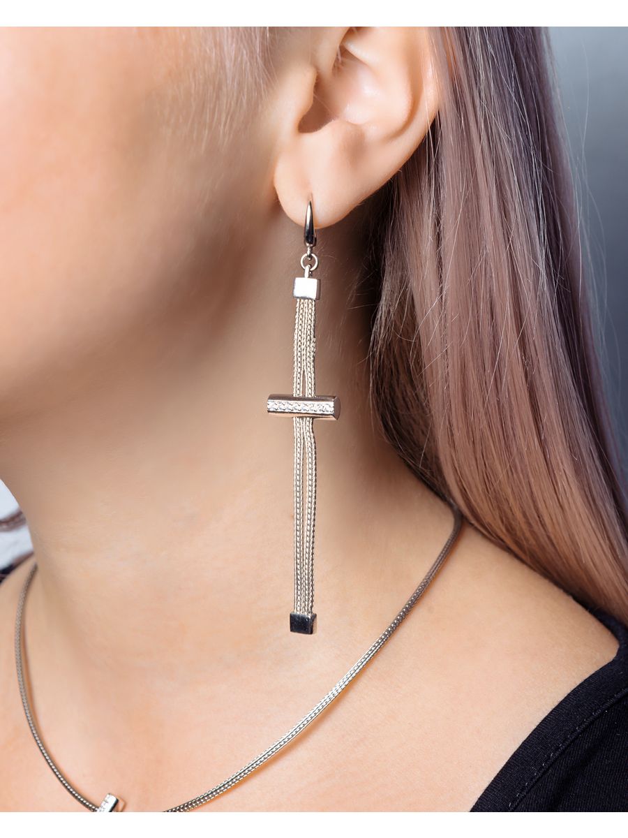 

Серьги из серебра L-Silver 1/23-СИ-18-1, фианит, 1/23-СИ-18-1