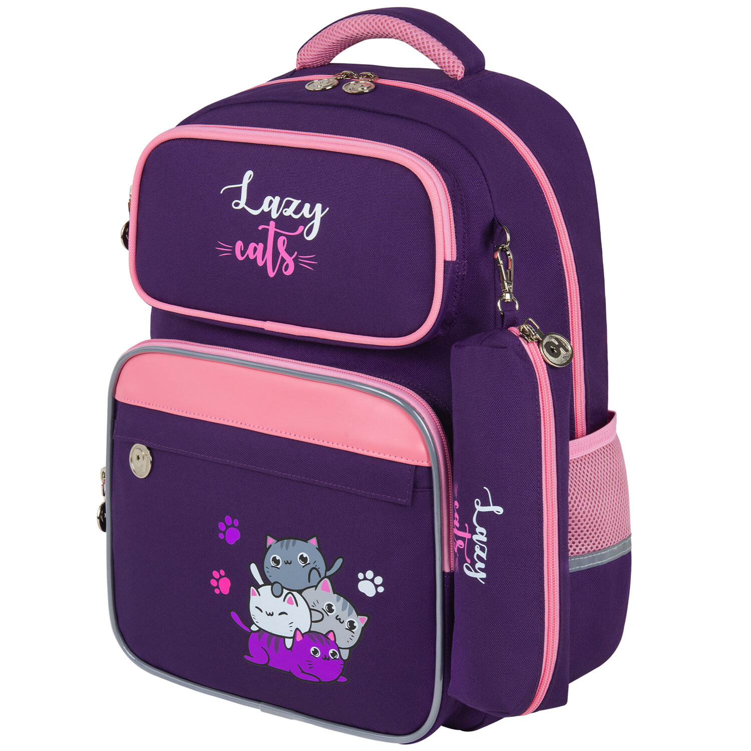 Рюкзак школьный Юнландия Complete Cat pile 272056 для девочки в школу для подростков