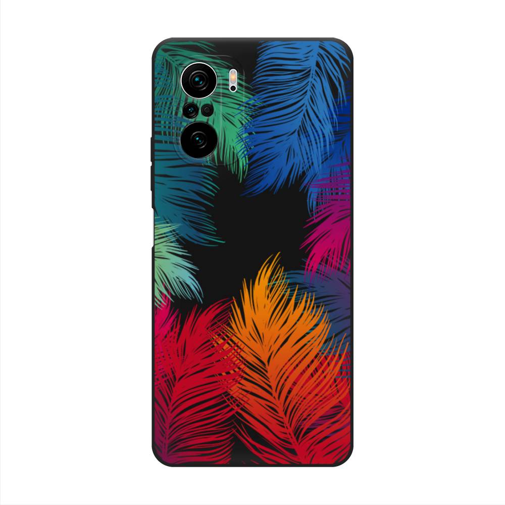 

Чехол Awog на Poco F3/Redmi K40/Mi 11i "Рамка из перьев", Разноцветный, 310152-1