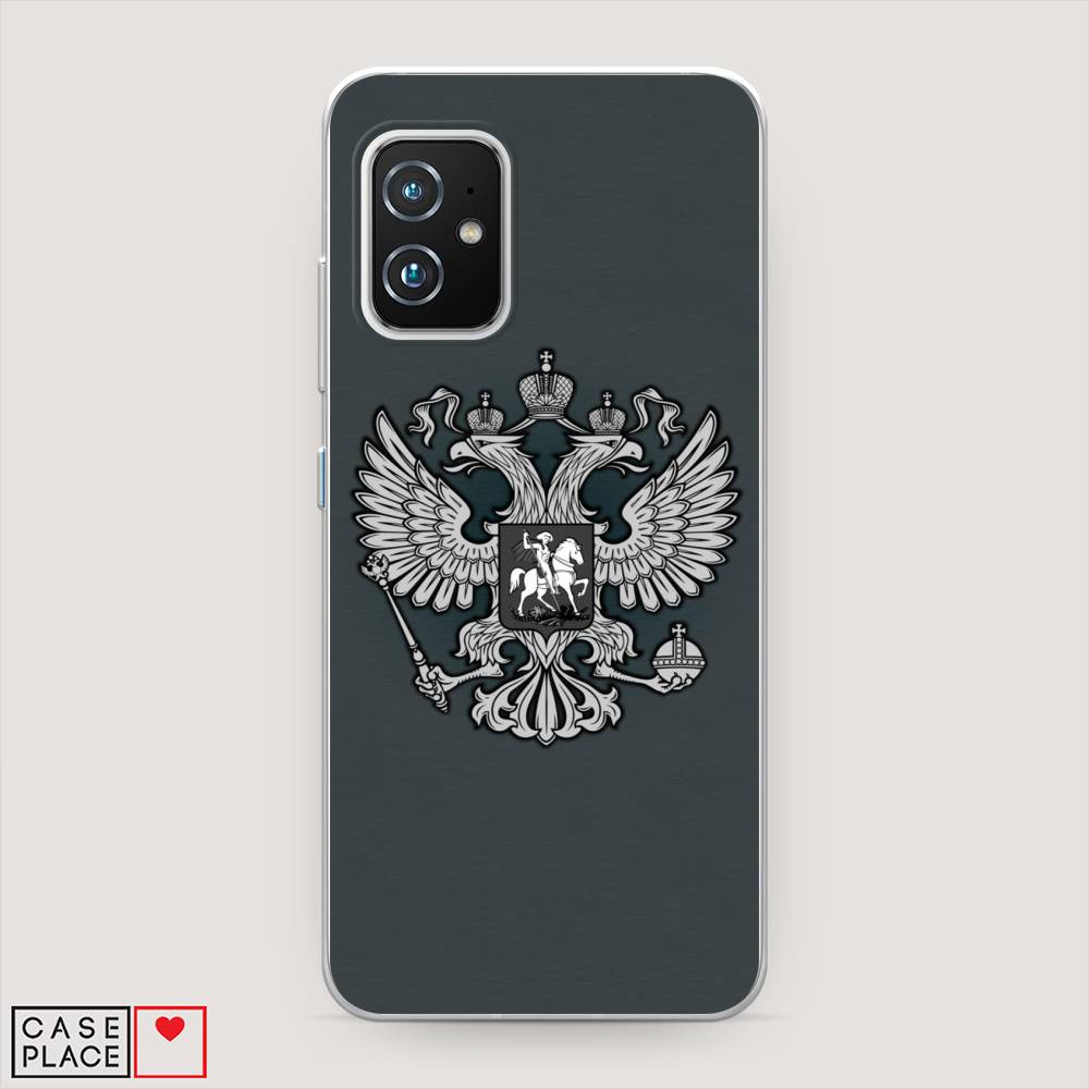 фото Чехол awog "герб россии серый" для asus zenfone 8 mini