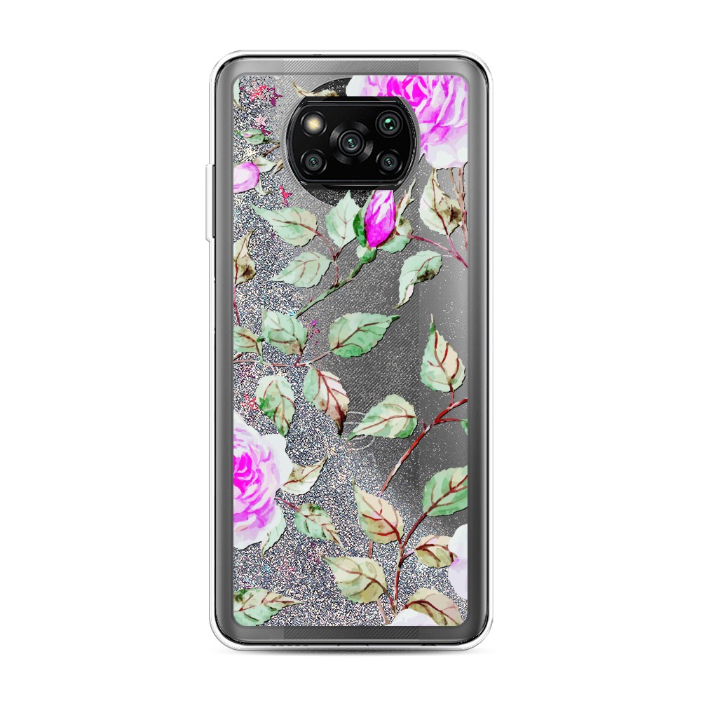 

Жидкий чехол с блестками "Цветочная фантазия 7" на Xiaomi Poco X3 Pro, 310691-1